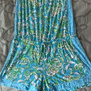 Lilly Pulitzer Tropical Blue and Green Jumpsuit
